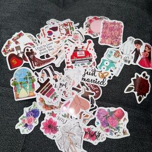 Colorful Wedding and Love Themed Stickers